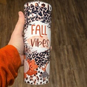 Fall Vibes Tumbler - Black and Orange